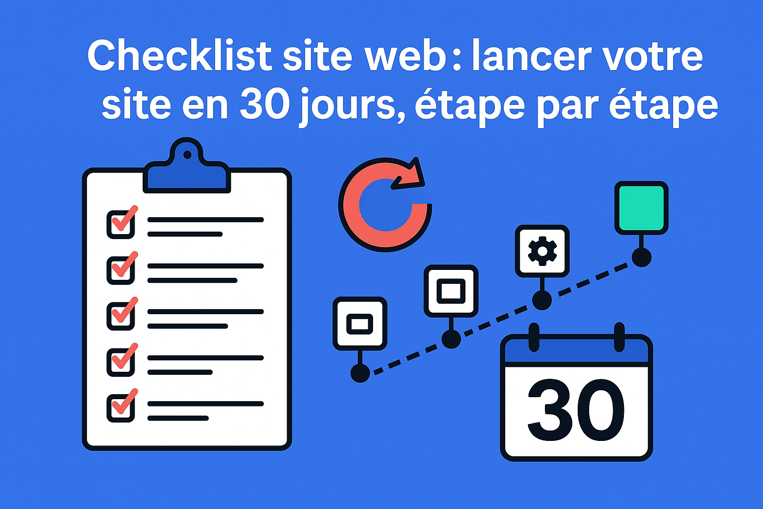 Checklist site web : lancer votre site en 30 jours, étape par étape