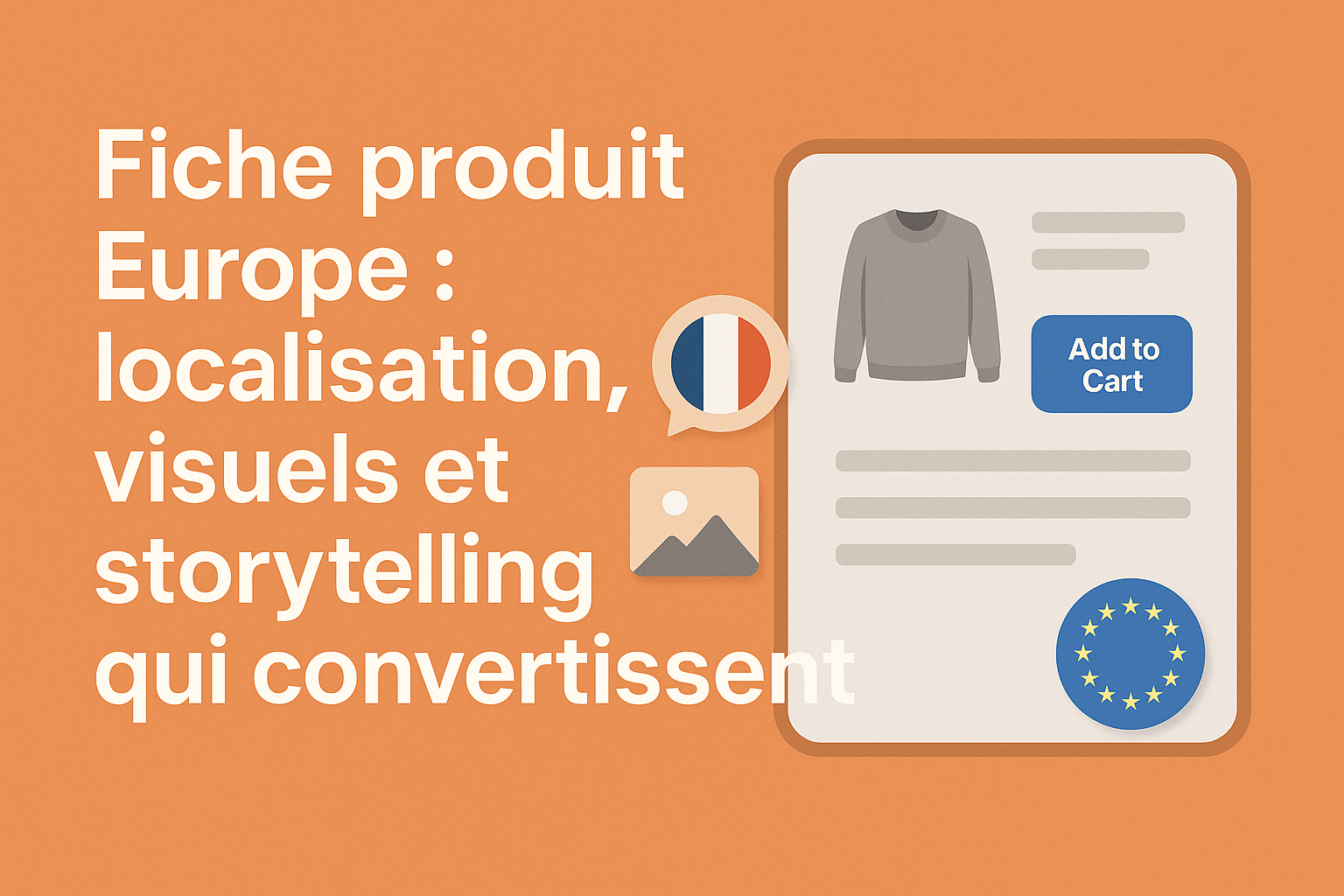 Fiche produit Europe : localisation, visuels et storytelling qui convertissent
