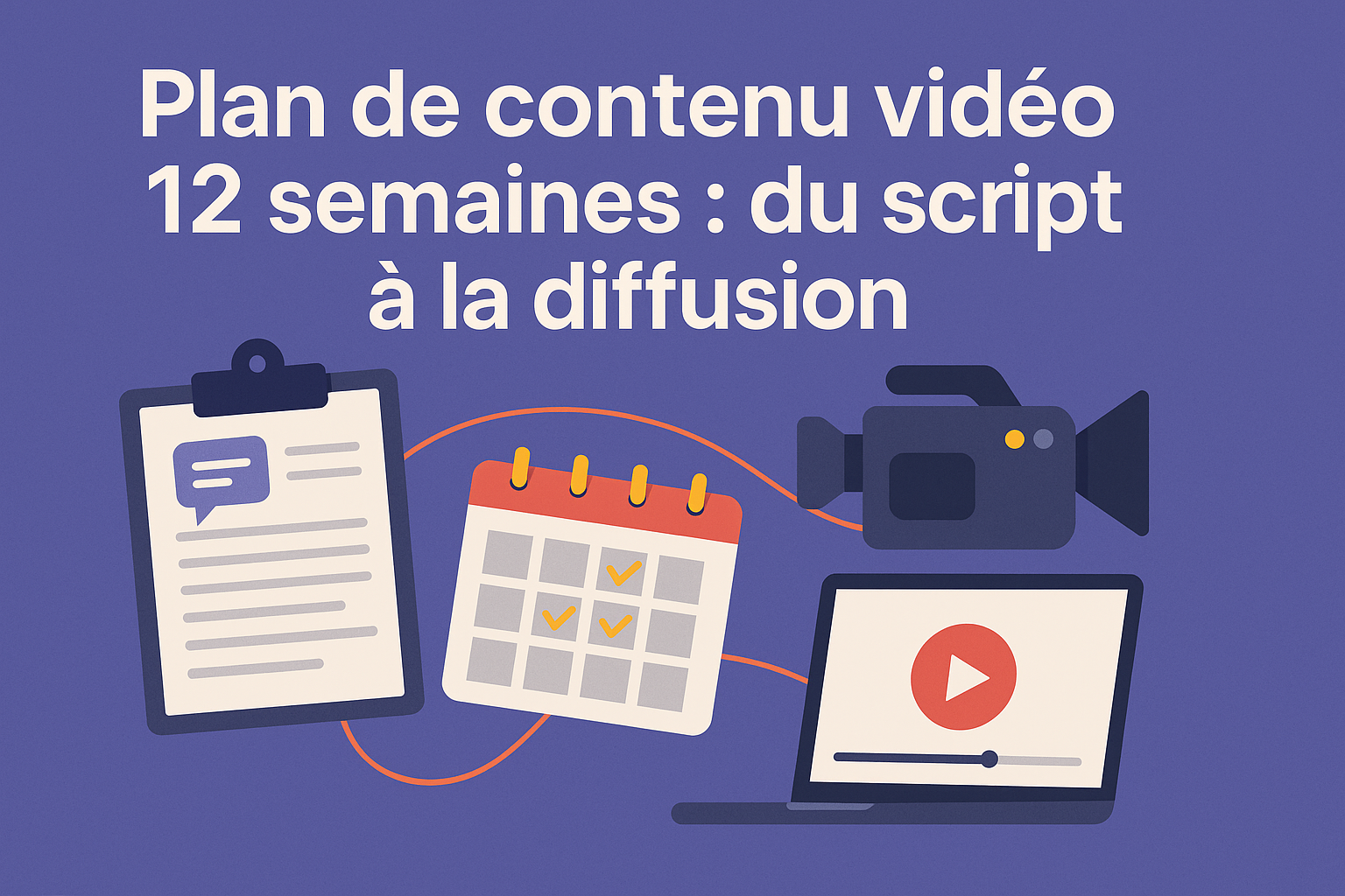 Plan de contenu vidéo 12 semaines : du script à la diffusion