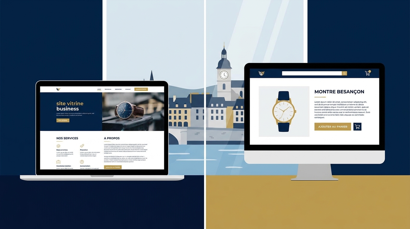 Site vitrine vs e-commerce Besançon : lequel choisir ?