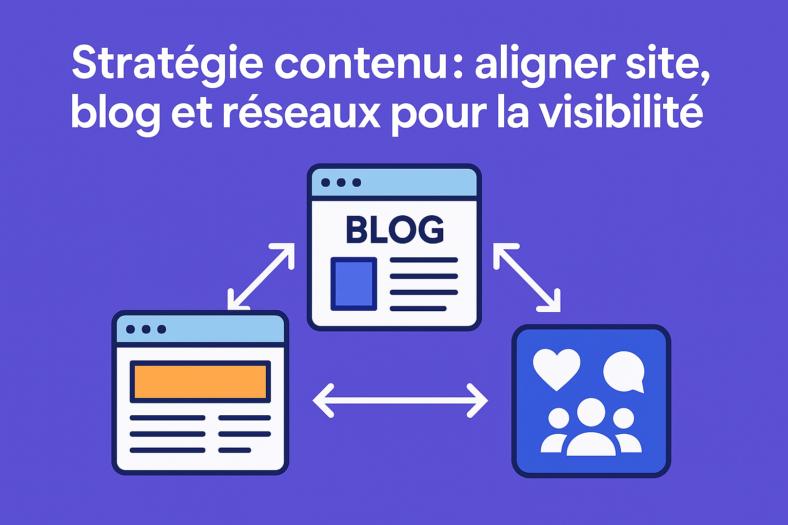 Stratégie contenu : aligner site, blog et réseaux pour la visibilité