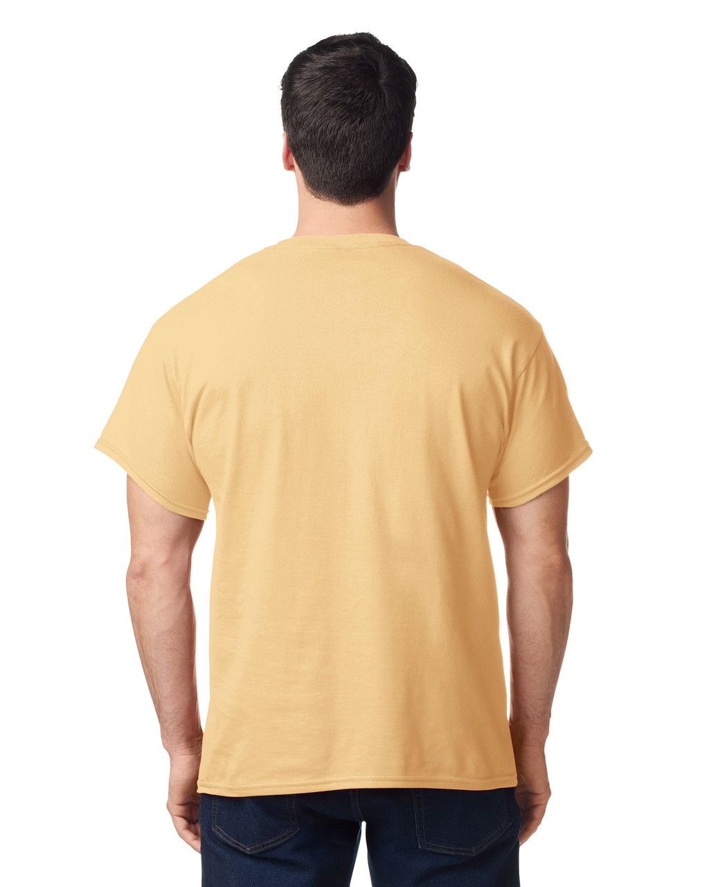 T-shirt Gildan 5000 Gris sport profil